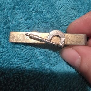 Stylish Gold & Silver Tiebar with Silver CALIPER Accent